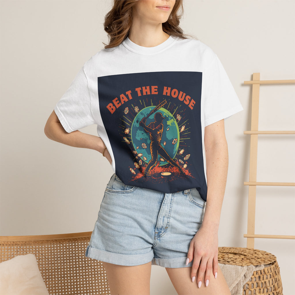 Beat The House T-Shirt — "Defy the Odds" Casino Poker Tee