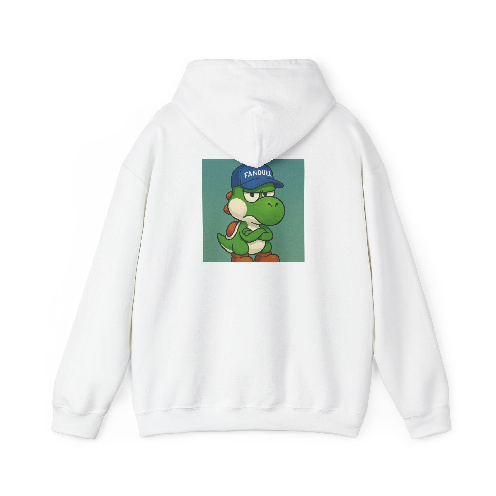 Yoshi Meme Hoodie — "Yo shi not cashing" Cute Yoshi Cartoon Graphic Sweatshirt