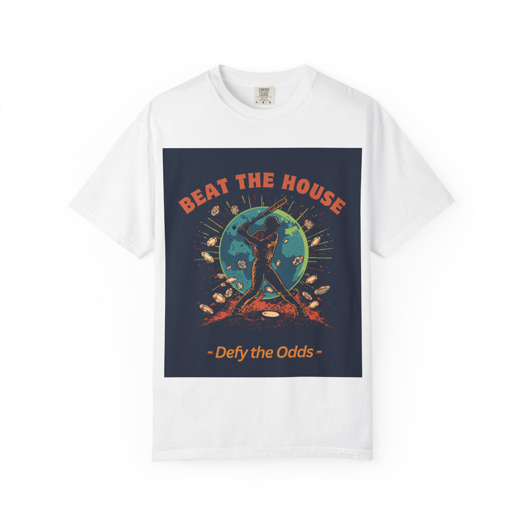 Beat The House T-Shirt — "Defy the Odds" Casino Poker Tee