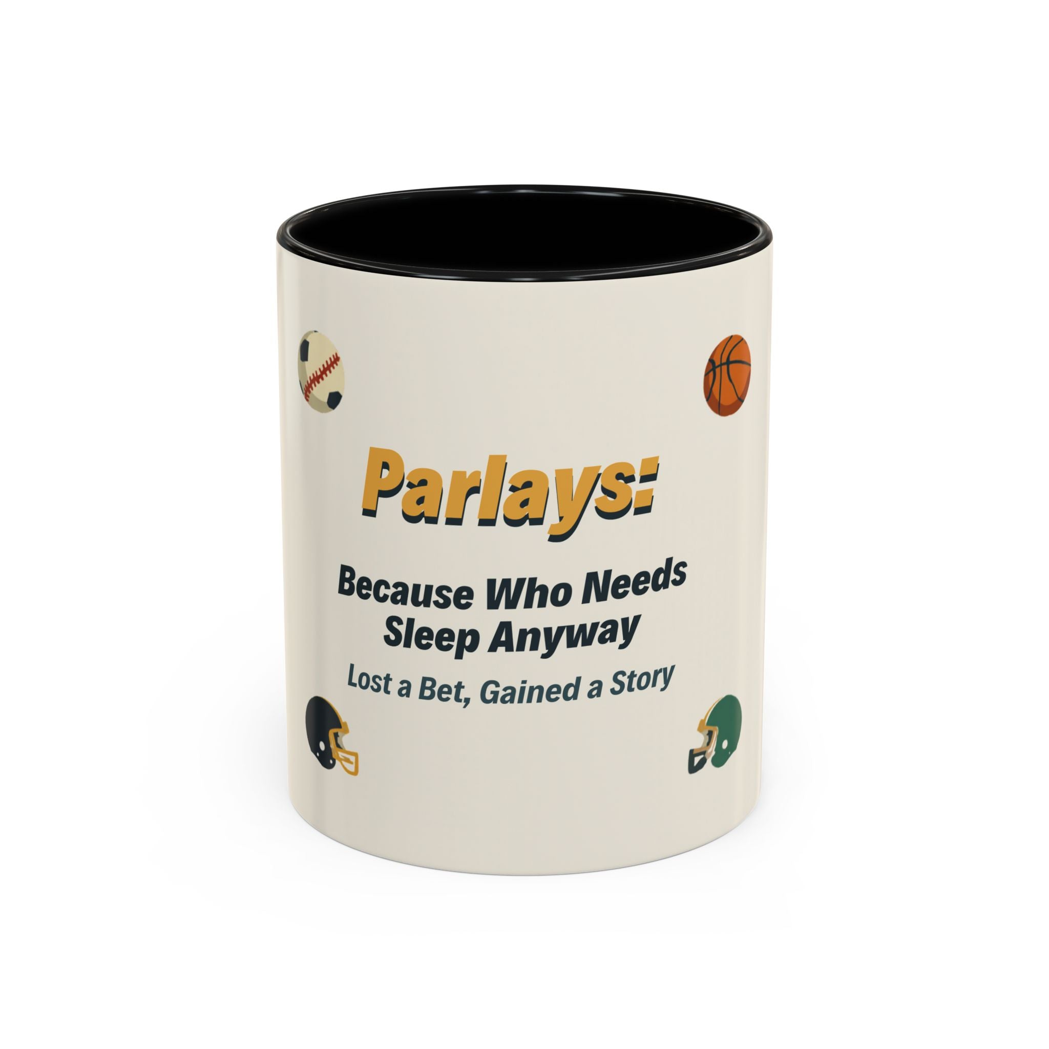 Coffee Mug — 'Parlays: Because Who Needs Sleep Anyway' Sports Betting Gift
